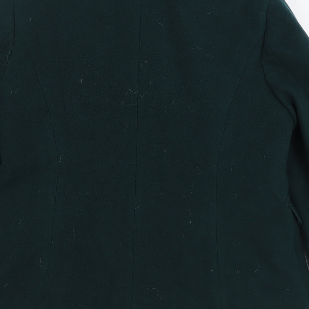 Marks and Spencer Womens Green Overcoat Coat Size 14 Button