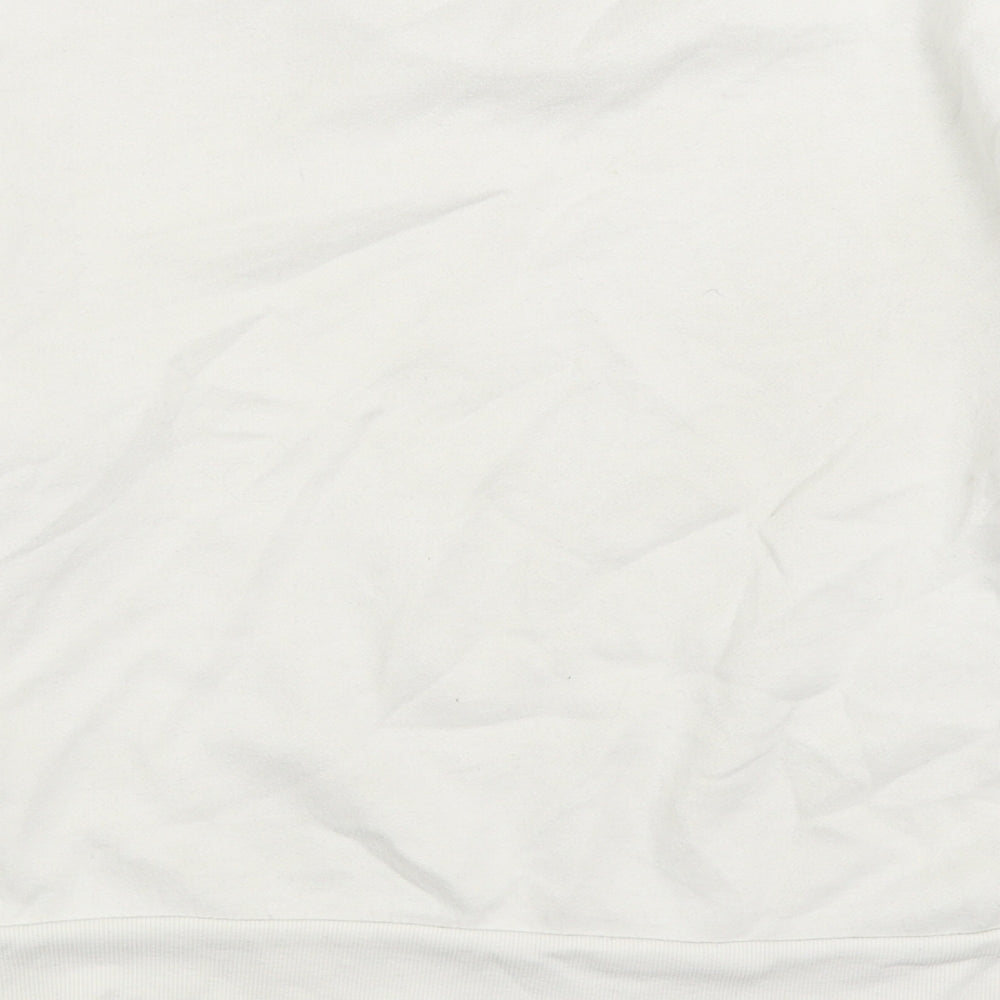 Primark Womens White Cotton Pullover Sweatshirt Size S Pullover