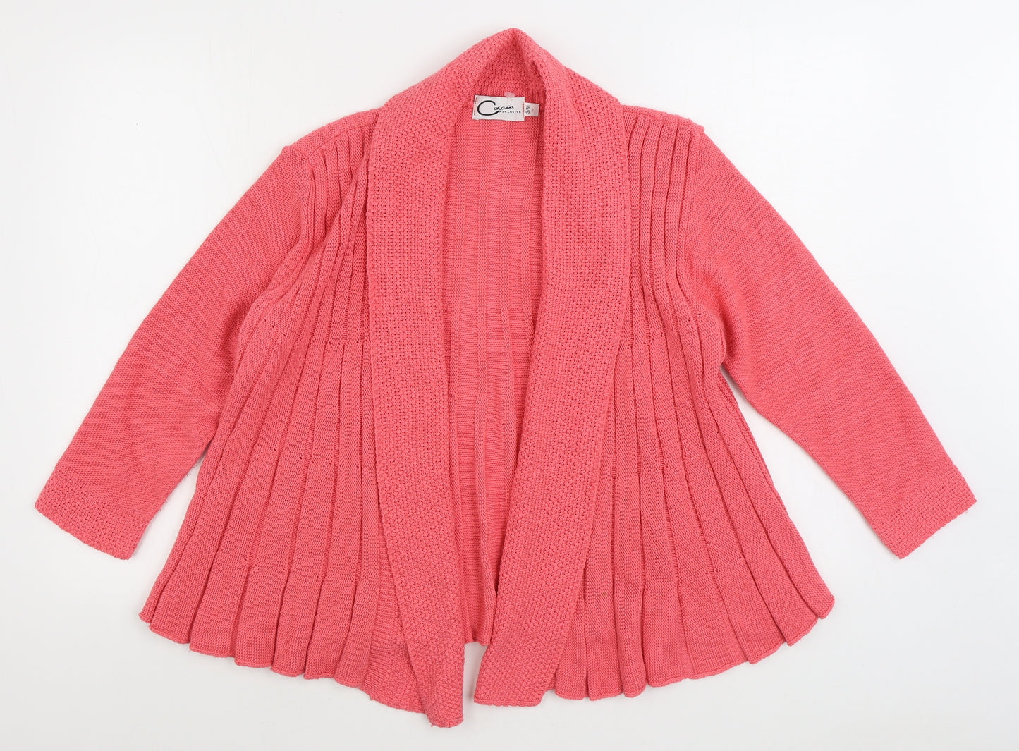 Casamia Womens Pink V-Neck Acrylic Cardigan Jumper Size S
