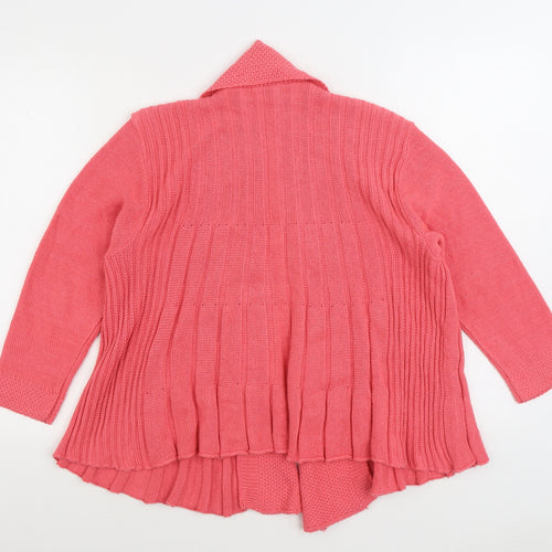 Casamia Womens Pink V-Neck Acrylic Cardigan Jumper Size S