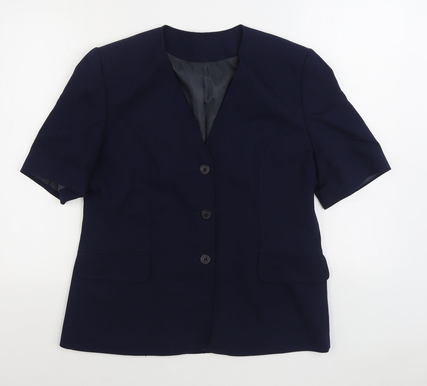 Debenhams Womens Blue Jacket Blazer Size 14 Button