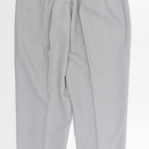Preworn Womens Grey Polyester Trousers Size 30 in L28 in Regular