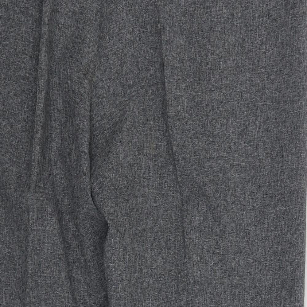 Essentials Womens Grey Polyester Trousers Size 18 L27 in Regular