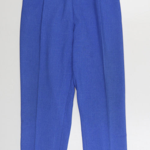 Preworn Womens Blue Polyester Trousers Size 30 in L27 in Regular