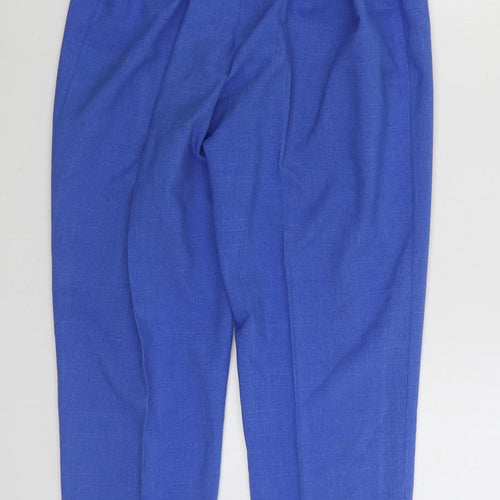 Preworn Womens Blue Polyester Trousers Size 30 in L27 in Regular