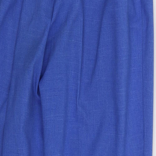 Preworn Womens Blue Polyester Trousers Size 30 in L27 in Regular
