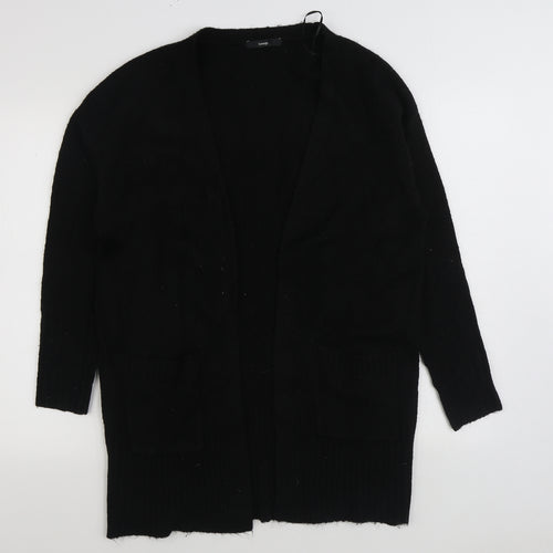 George Womens Black V-Neck Acrylic Cardigan Jumper Size S
