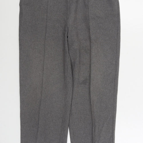 BM Womens Grey Polyester Trousers Size 14 L27 in Regular