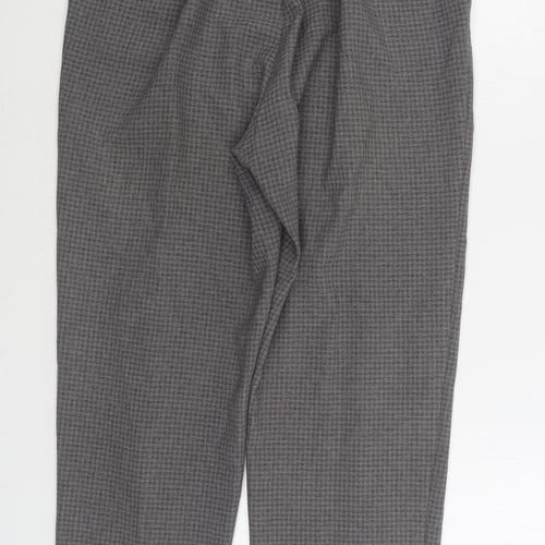 BM Womens Grey Polyester Trousers Size 14 L27 in Regular