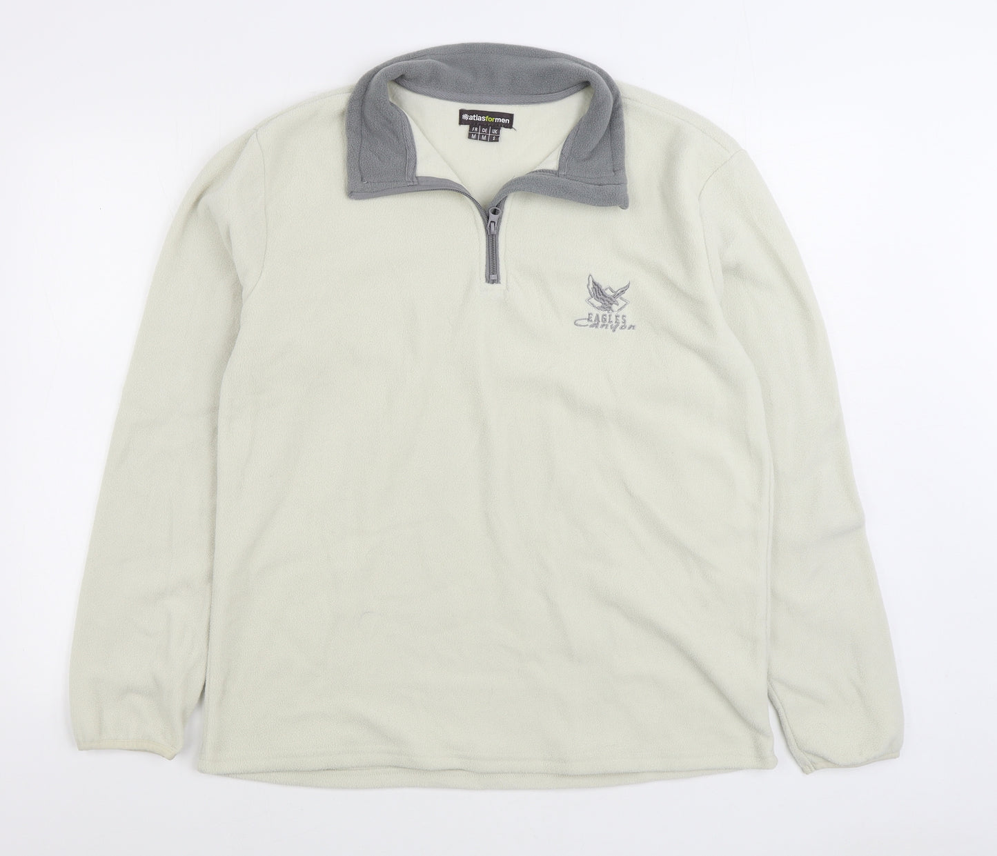 atlasformen Mens White Jacket Size S Zip