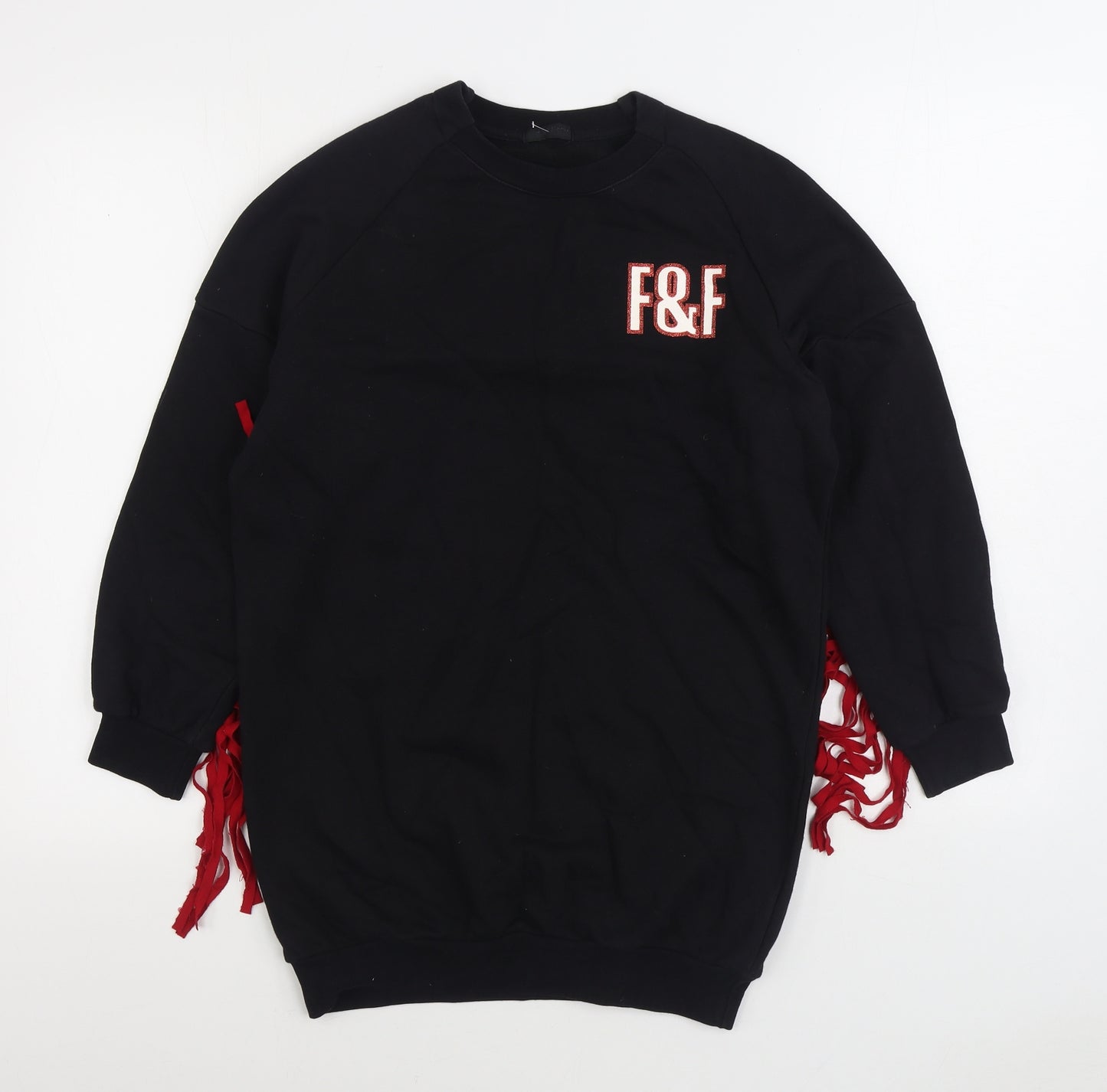 Fun & Fun Womens Black Cotton Pullover Sweatshirt Size 8 Pullover