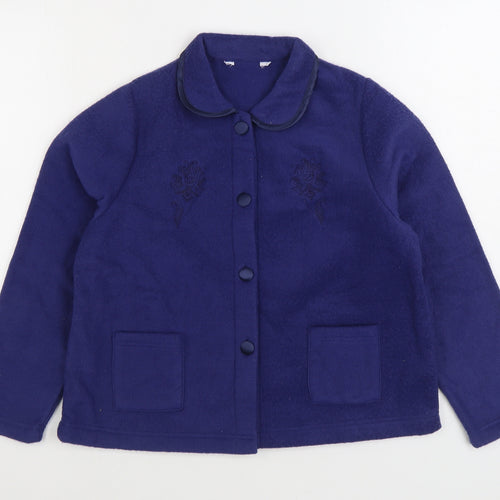 Marlon Womens Blue Jacket Blazer Size 8 Button