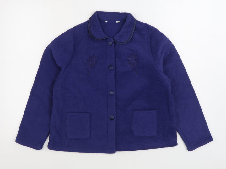 Marlon Womens Blue Jacket Blazer Size 8 Button