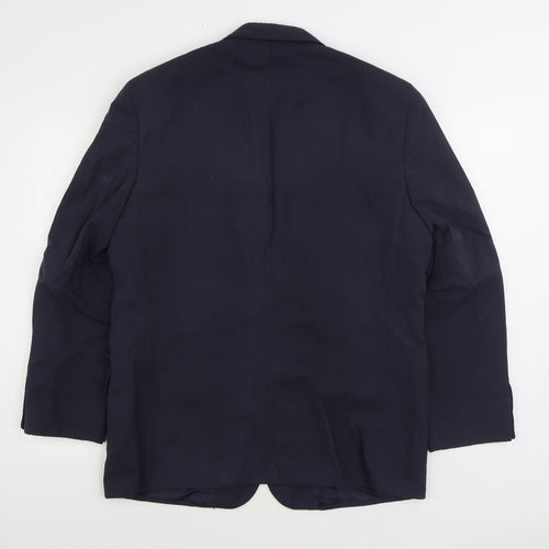 Debenham & Freebody Mens Blue Polyester Jacket Suit Jacket Size 40