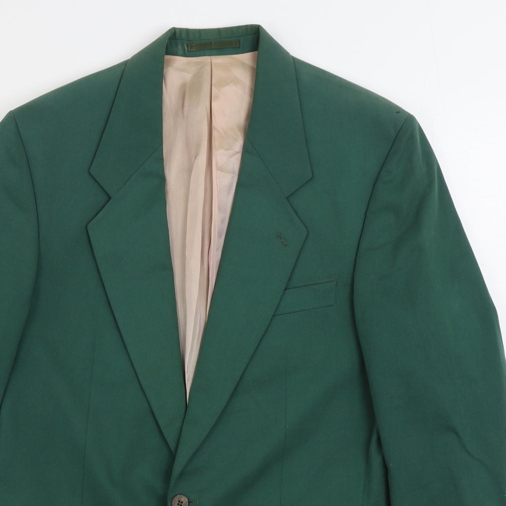 Debenhams Mens Green Polyester Jacket Suit Jacket Size 40