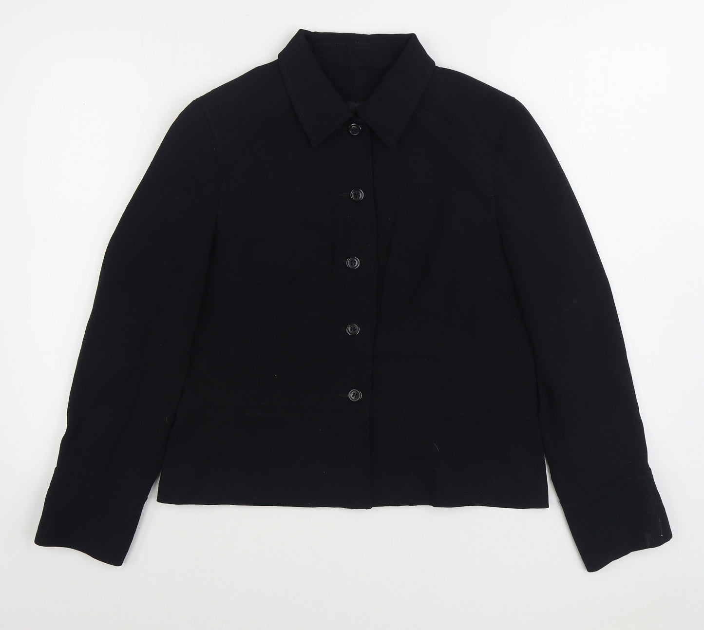 Debenhams Womens Black Jacket Blazer Size 14 Button