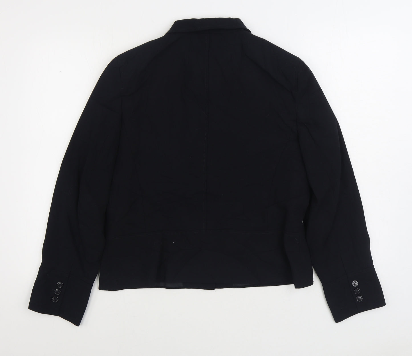 Debenhams Womens Black Jacket Blazer Size 14 Button