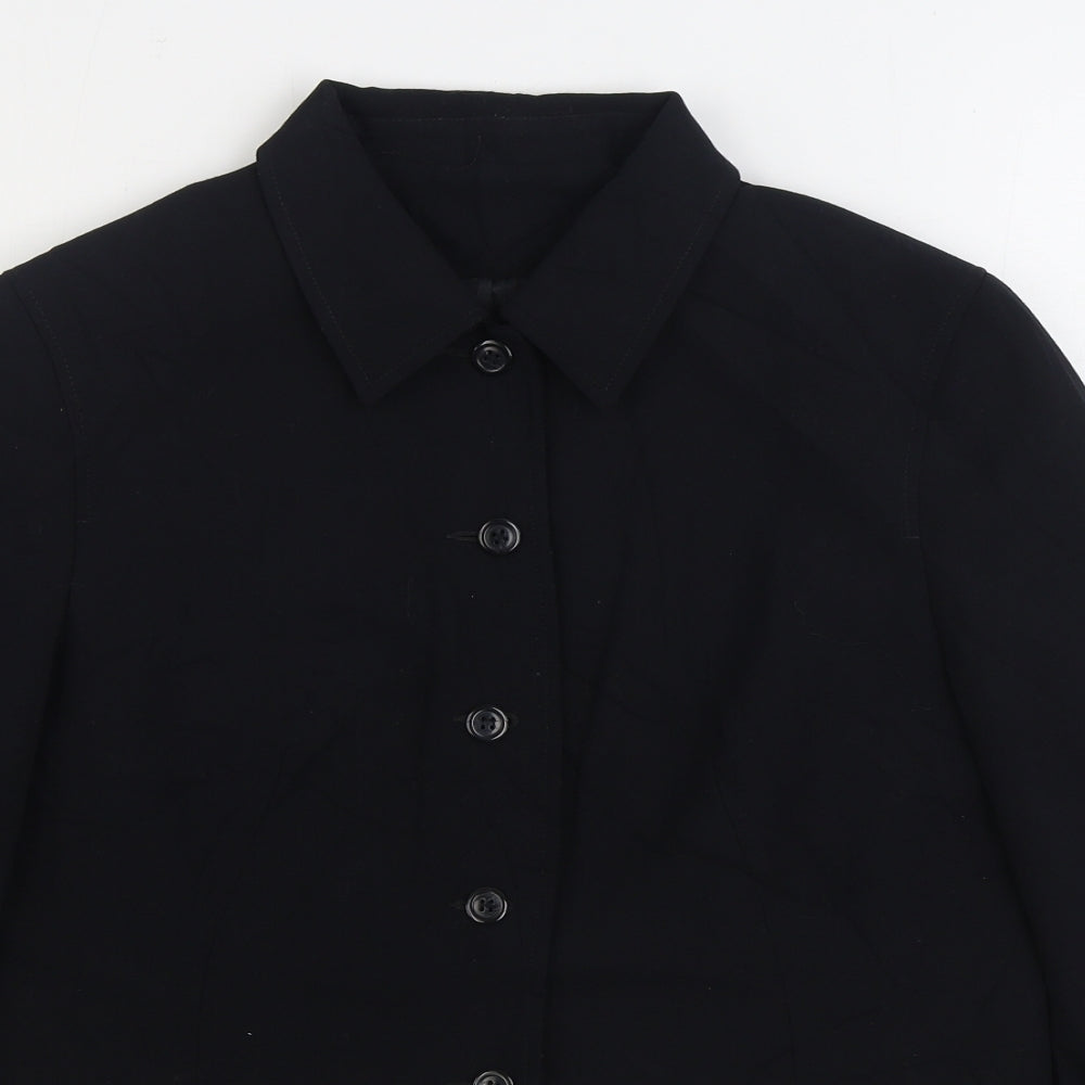 Debenhams Womens Black Jacket Blazer Size 14 Button