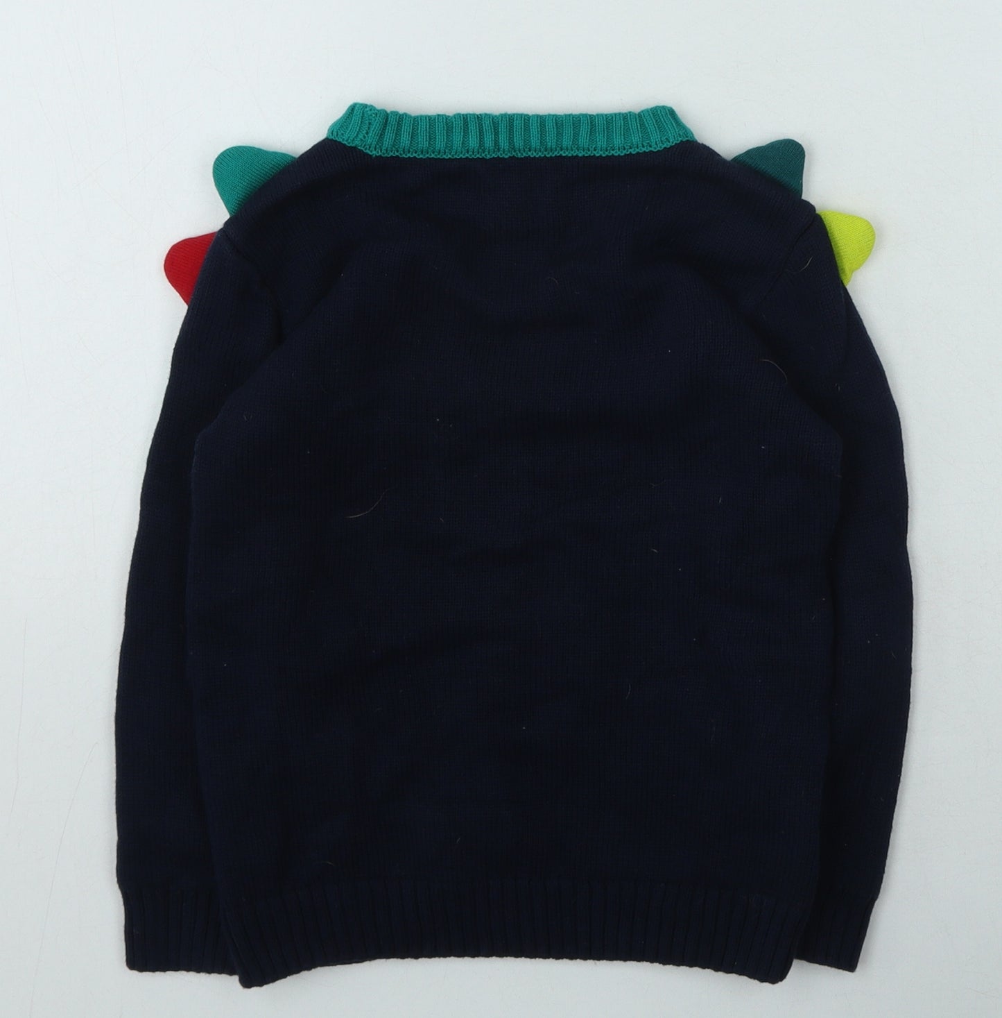 Nutmeg Boys Multicoloured Round Neck Cotton Pullover Jumper Size 5-6 Years - Dinosaur