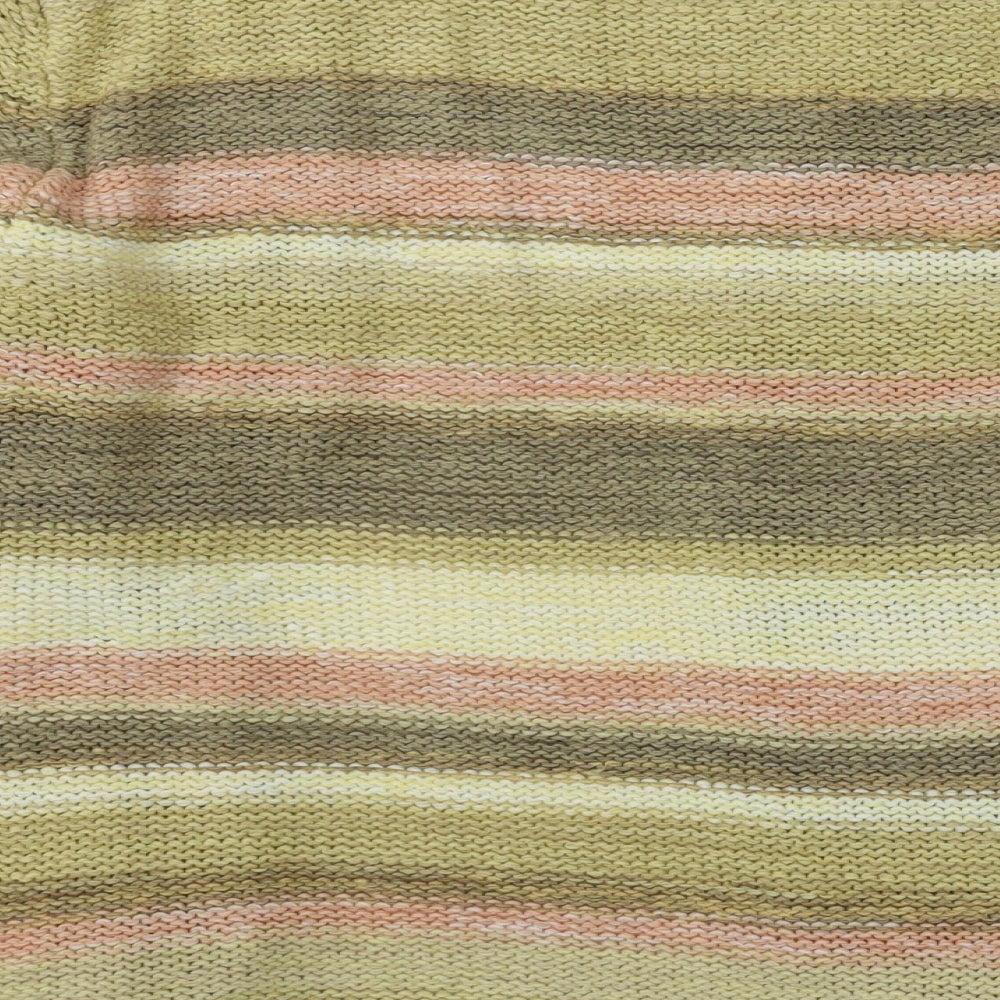 Paramour Womens Multicoloured Round Neck Striped Acrylic Cardigan Jumper Size M
