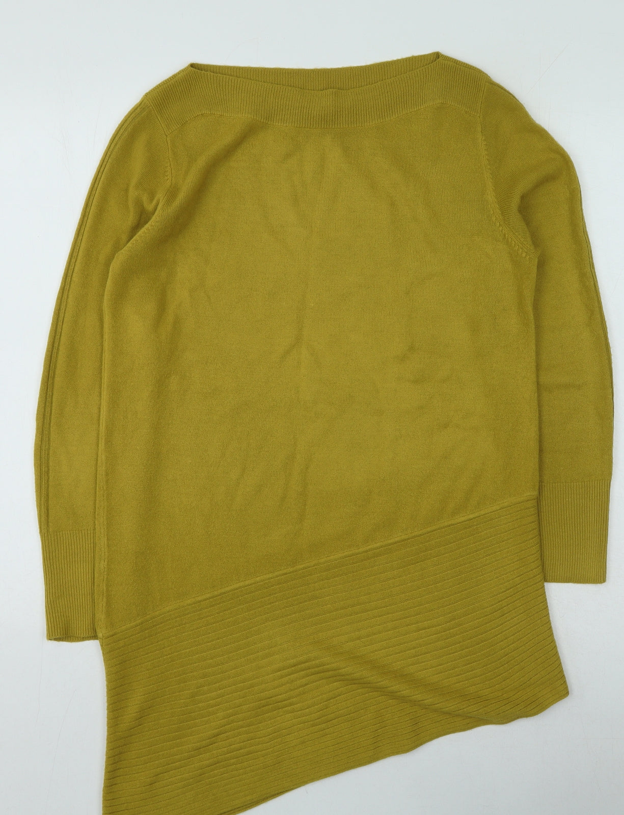 Principles Womens Yellow Scoop Neck Acrylic Pullover Jumper Size 10