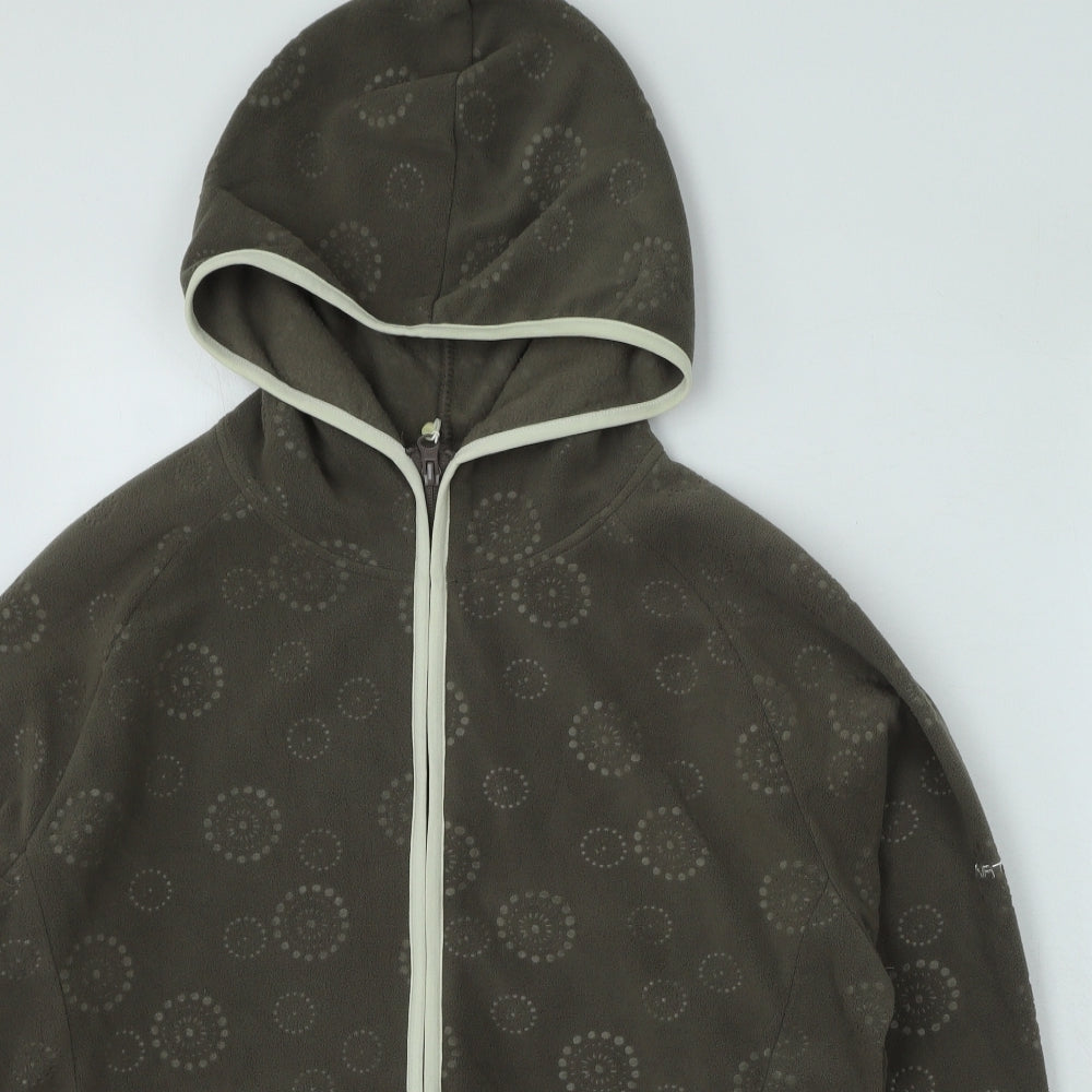 Trespass Womens Green Round Neck Polyester Full Zip Jumper Size XL