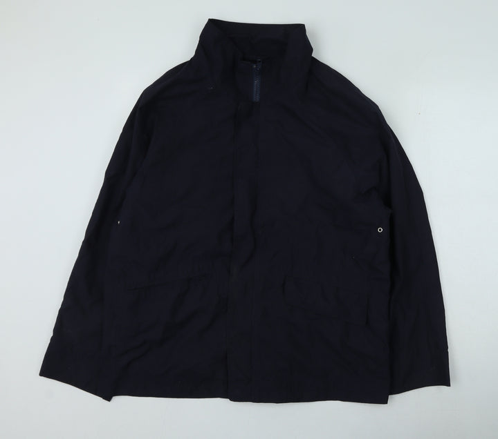 Espace Mens Blue Rain Coat Coat Size M