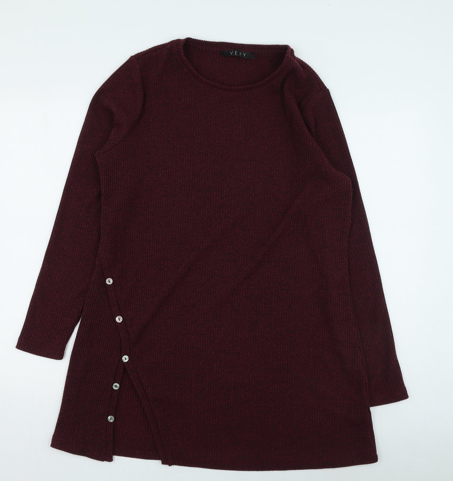 Very Womens Purple Round Neck Polyester Pullover Jumper Size 18