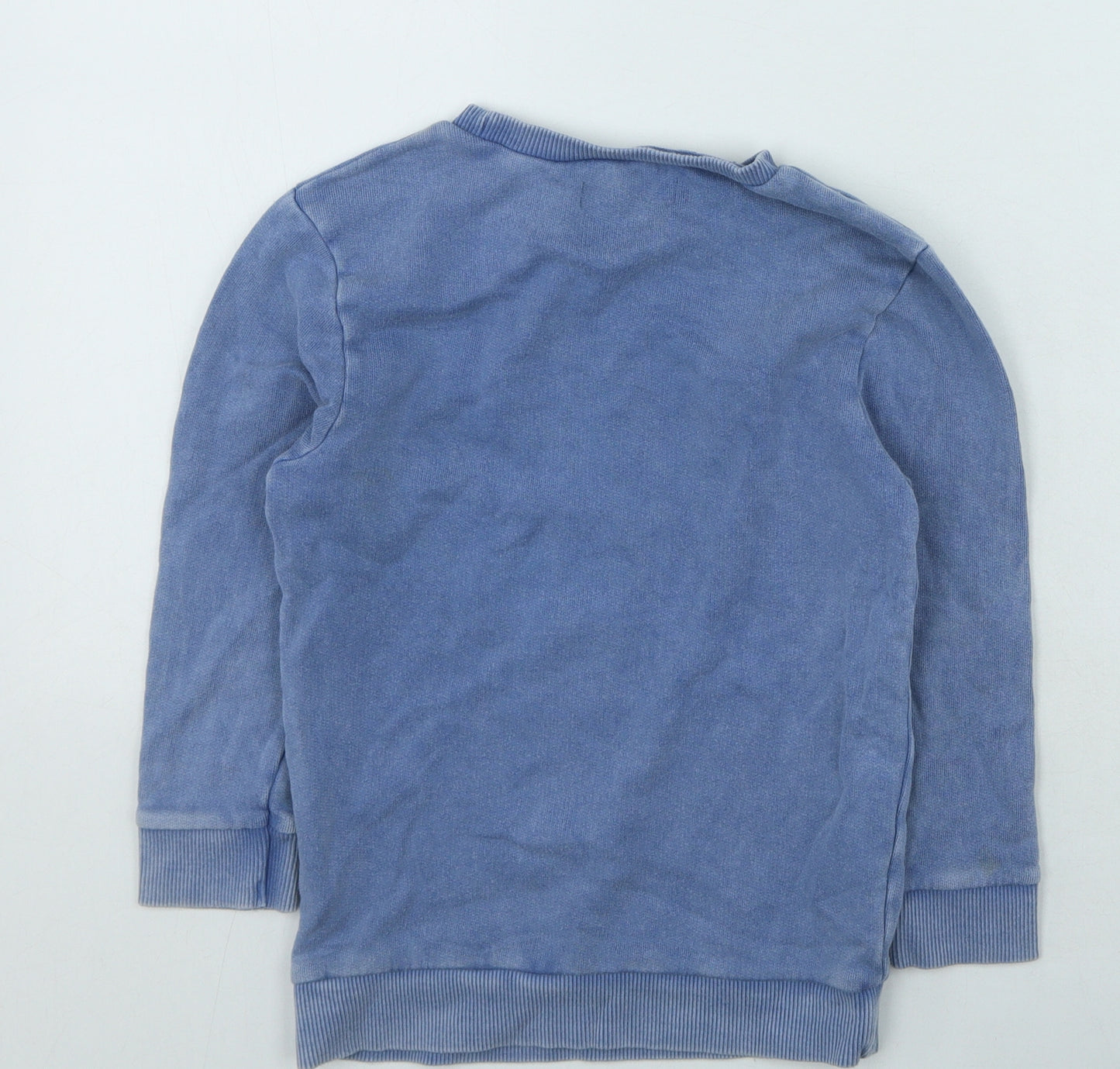 River Island Girls Blue Cotton Pullover Sweatshirt Size 3-4 Years