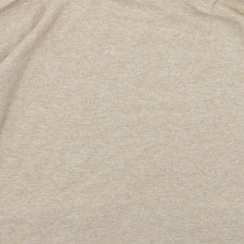 TU Womens Beige High Neck Polyester Pullover Jumper Size 16