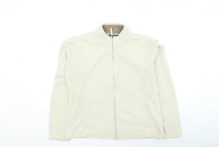 Kiabi Womens Beige High Neck Polyester Full Zip Jumper Size 12