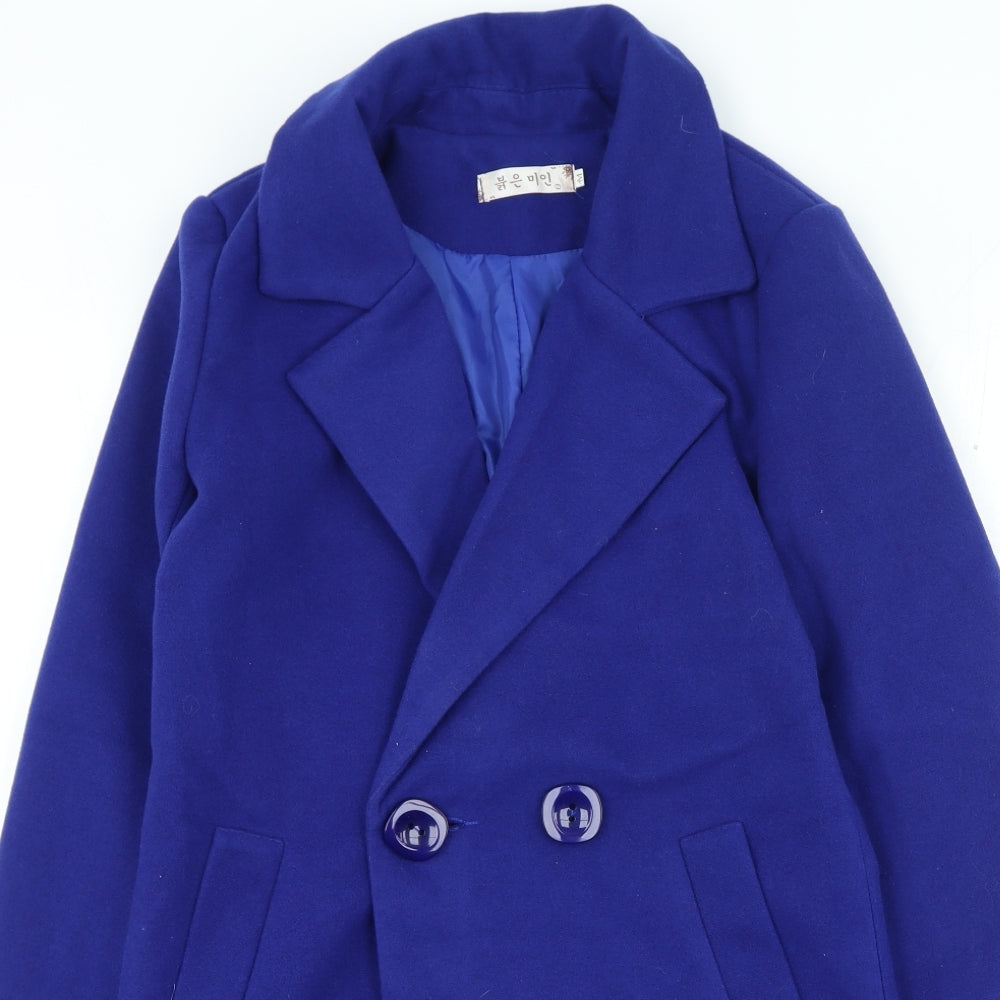 Preworn Womens Blue Trench Coat Coat Size M