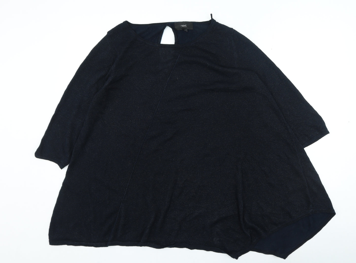 NEXT Womens Blue Round Neck Viscose Pullover Jumper Size 14