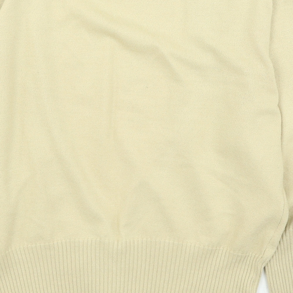 George Womens Brown V-Neck Acrylic Cardigan Jumper Size 10