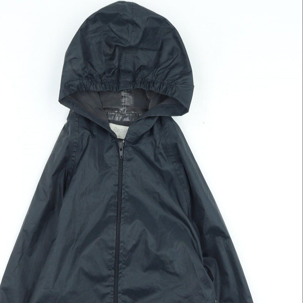 Regatta Boys Blue Rain Coat Coat Size 9-10 Years