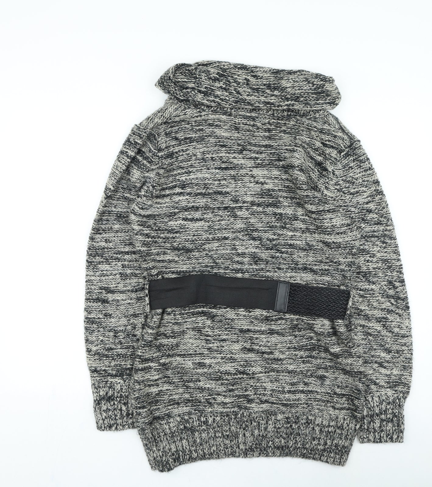 Papaya Womens Grey Acrylic Jumper Dress Size 16 Roll Neck