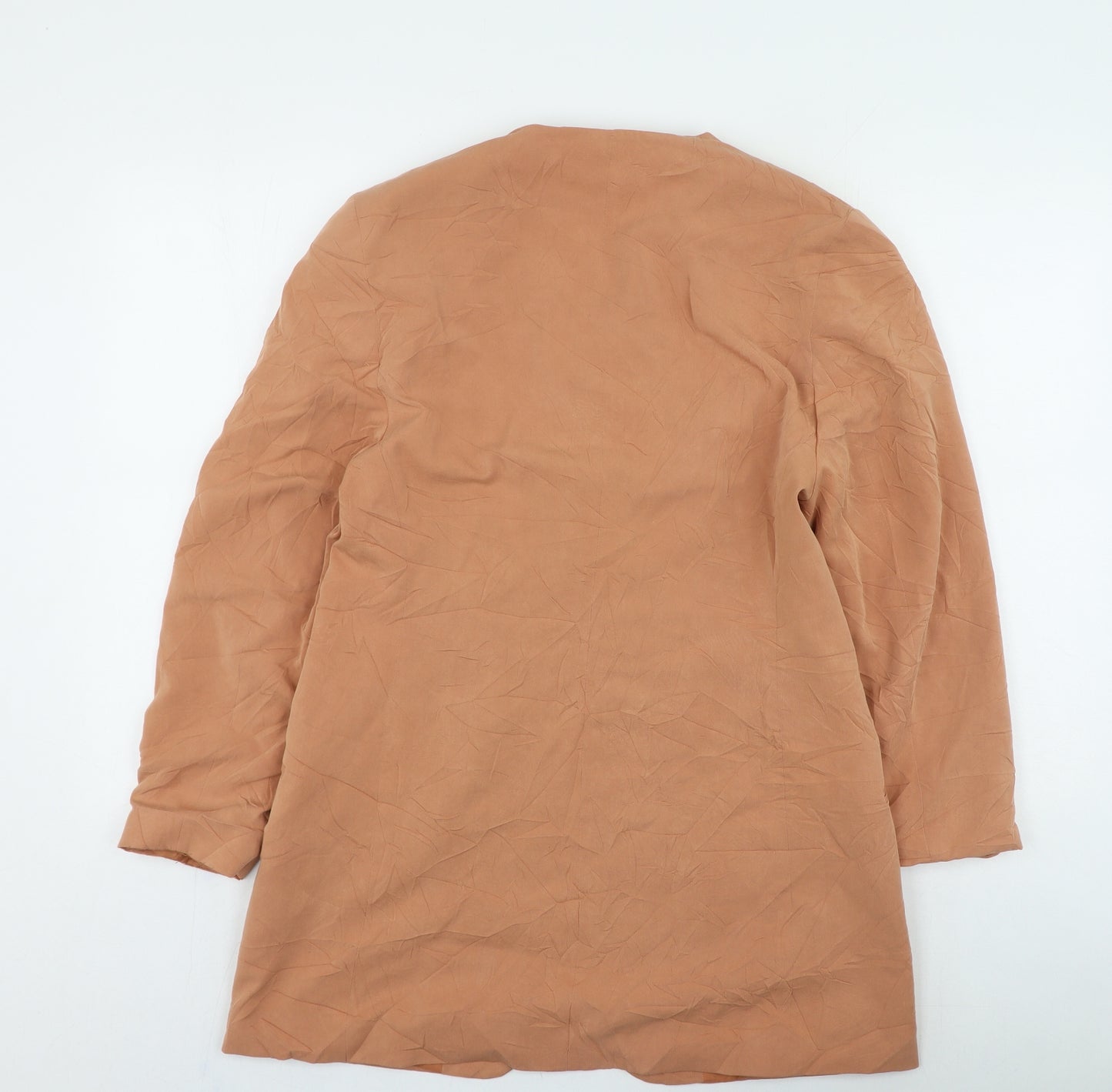 NEXT Womens Orange V-Neck Viscose Cardigan Jumper Size 12