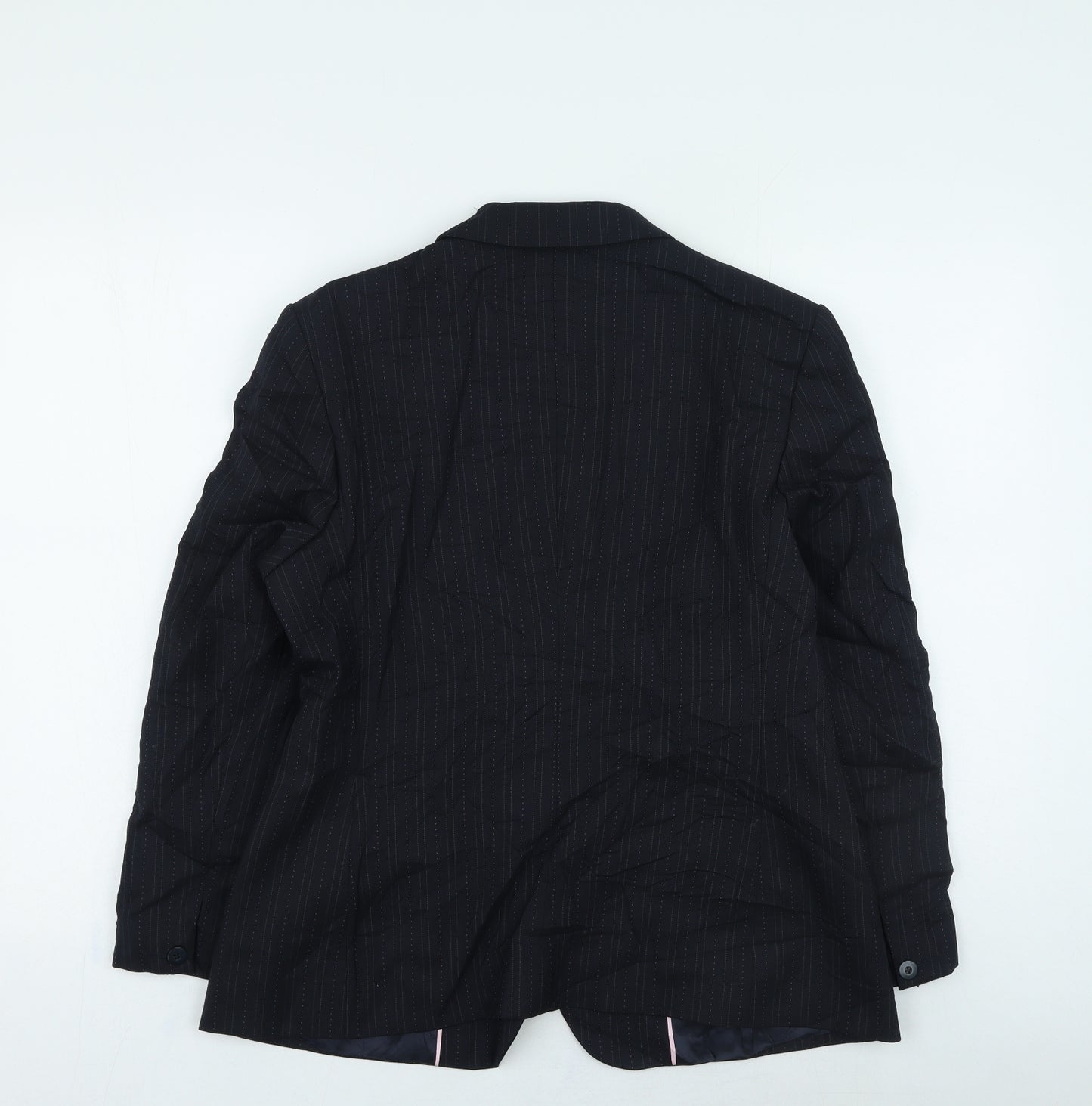 NEXT Womens Blue Striped Jacket Size 14