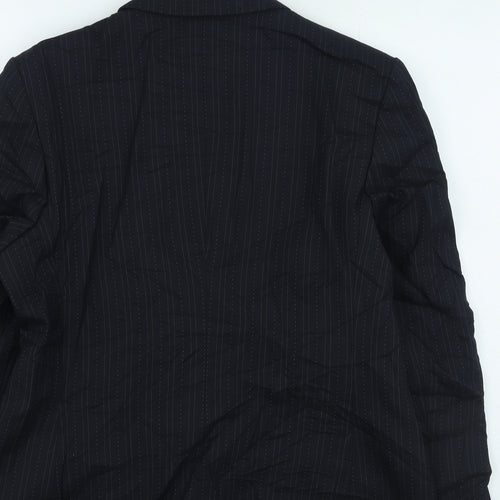 NEXT Womens Blue Striped Jacket Size 14