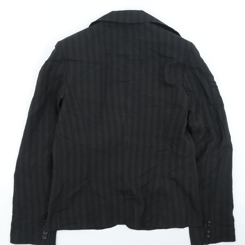 New Look Womens Black Striped Jacket Size 14