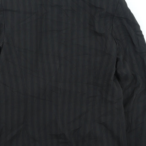 New Look Womens Black Striped Jacket Size 14