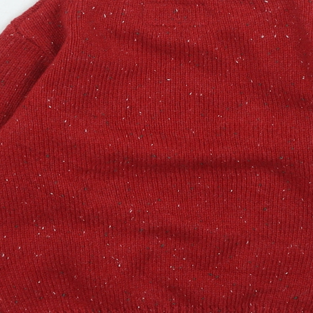 NEXT Boys Red Acrylic Pullover Jumper Size 12-18 Months - cars