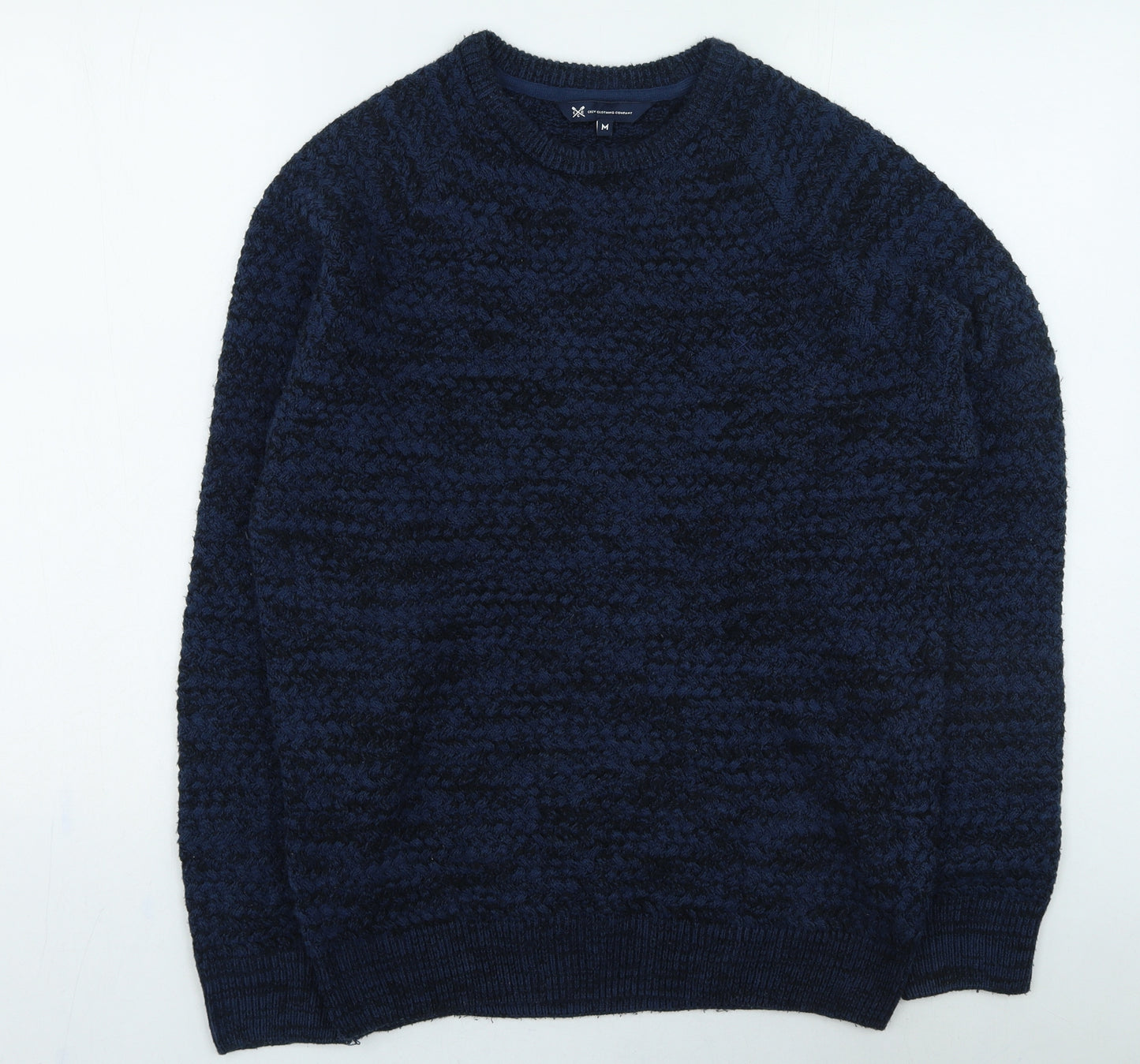 Crew Clothing Mens Blue Round Neck Acrylic Pullover Jumper Size M