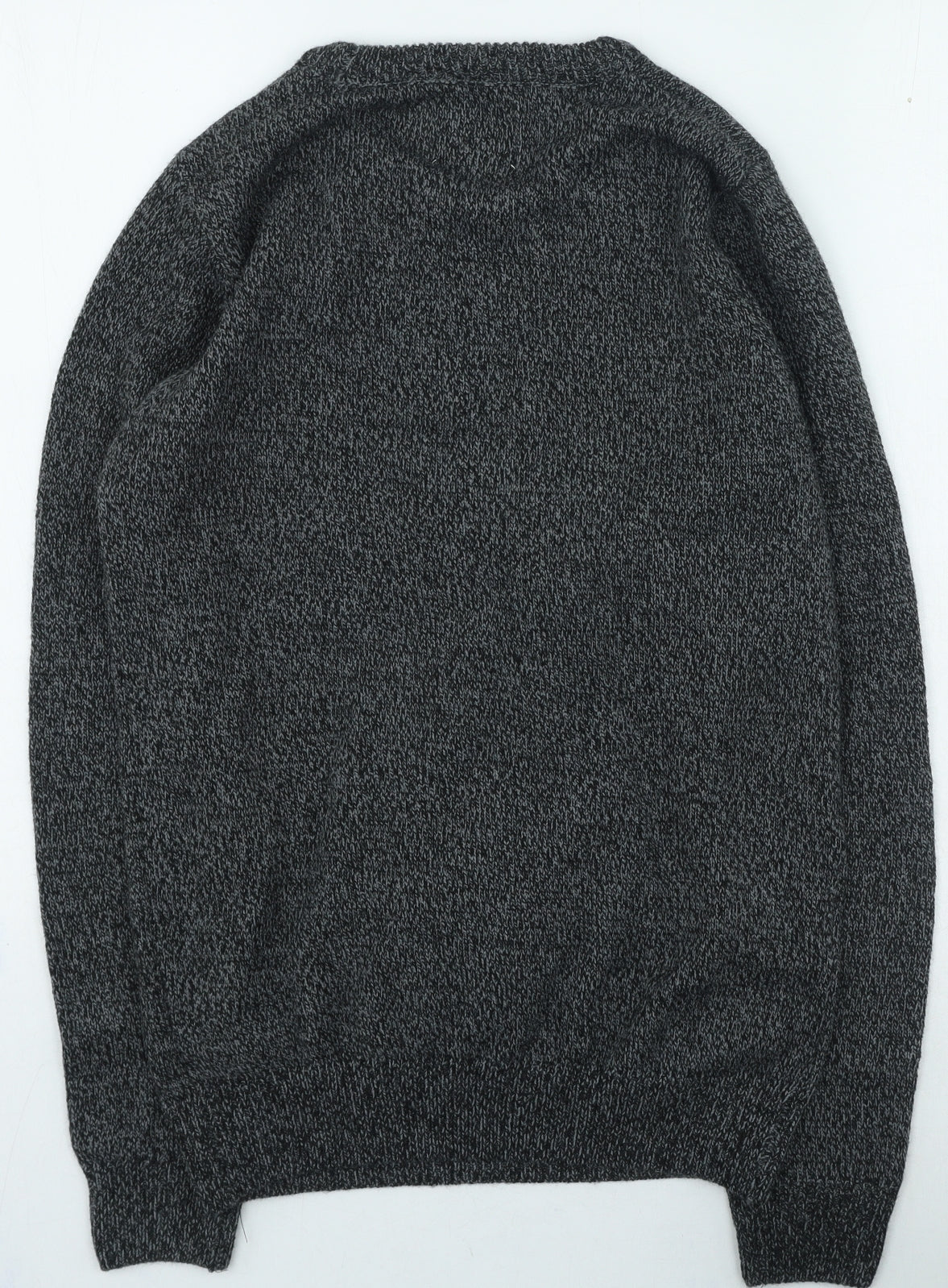 NEXT Mens Grey Round Neck Acrylic Pullover Jumper Size S - Christmas Jumper