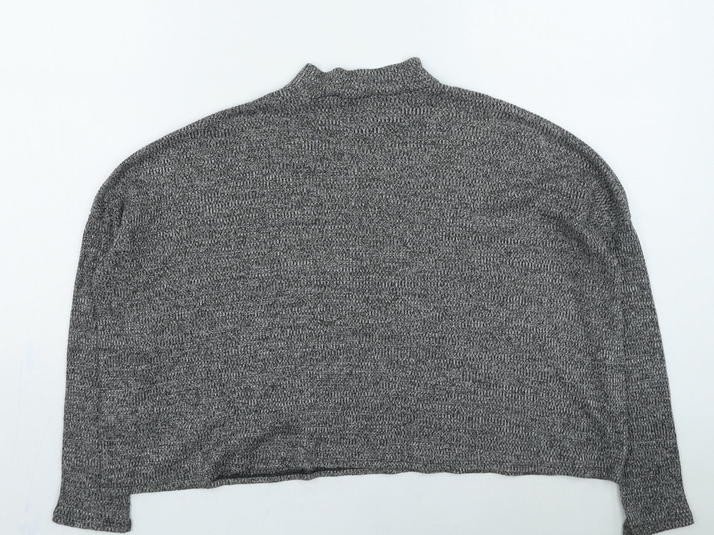 Divided Womens Grey High Neck Polyester Pullover Jumper Size S