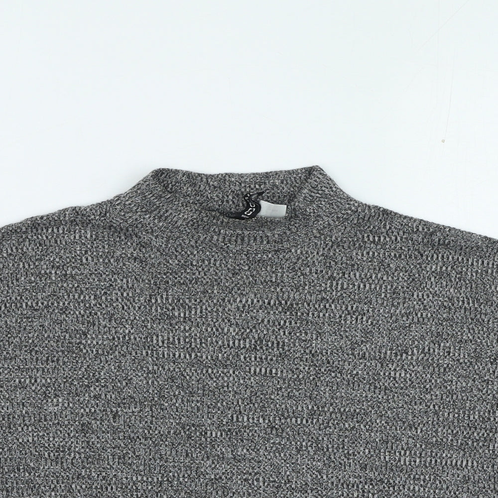 Divided Womens Grey High Neck Polyester Pullover Jumper Size S