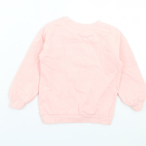 George Girls Pink Cotton Pullover Sweatshirt Size 2-3 Years Pullover - Belle (Beauty & the Beast)