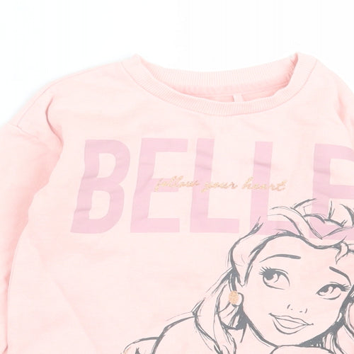 George Girls Pink Cotton Pullover Sweatshirt Size 2-3 Years Pullover - Belle (Beauty & the Beast)