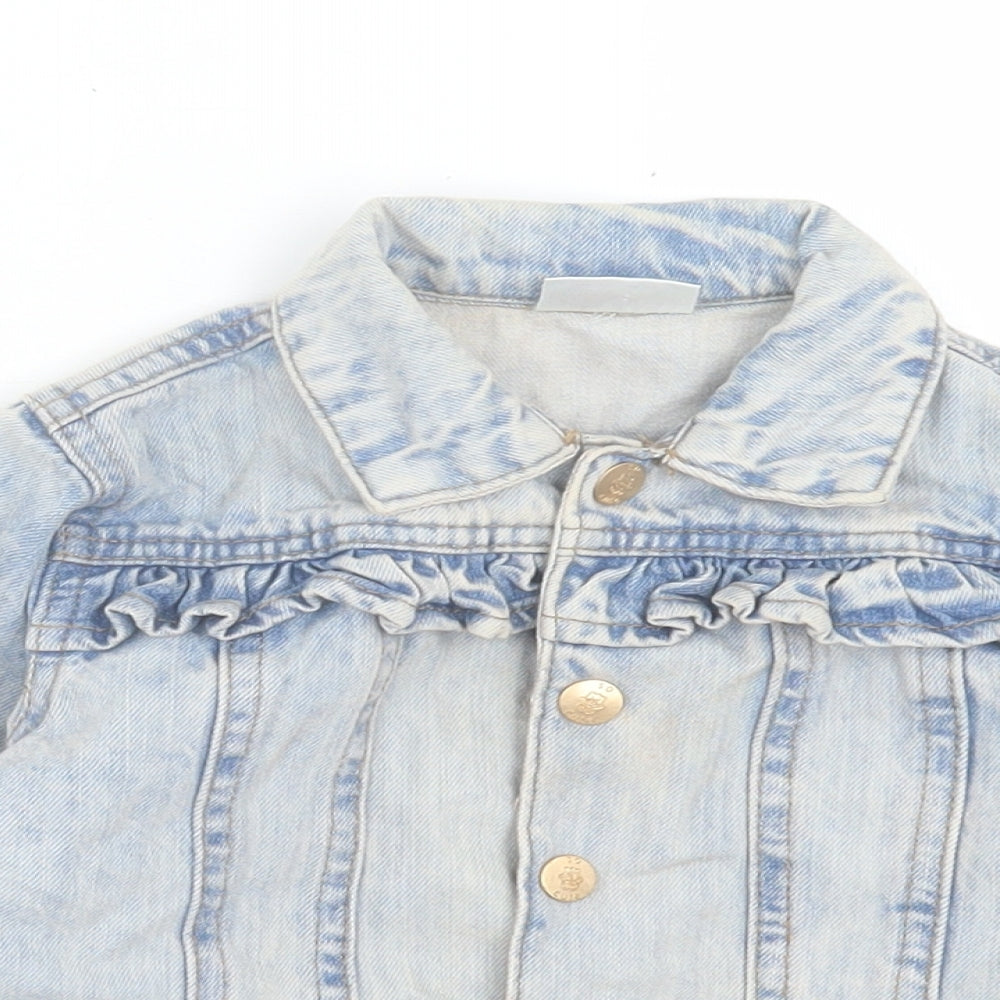 So Cute Girls Blue Basic Jacket Jacket Size 2-3 Years Button