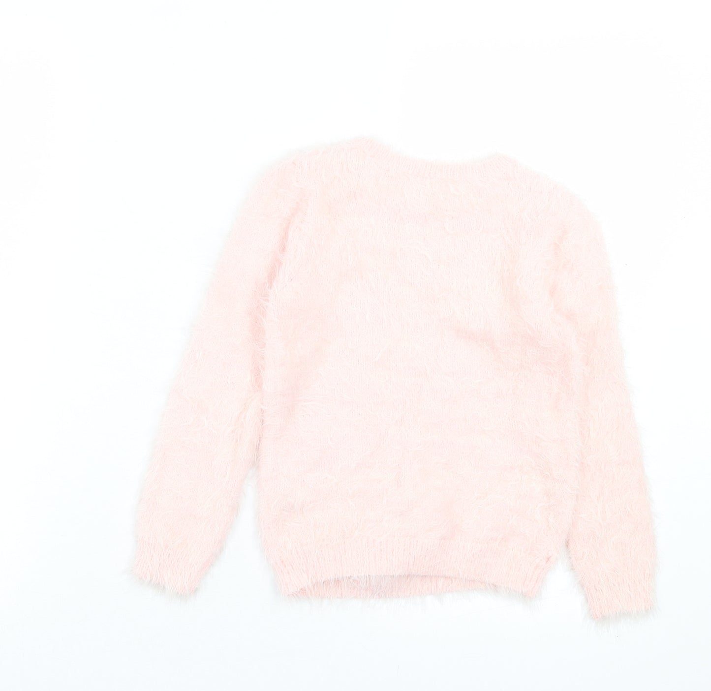 Very Girls Pink Crew Neck Polyamide Pullover Jumper Size 5-6 Years Pullover